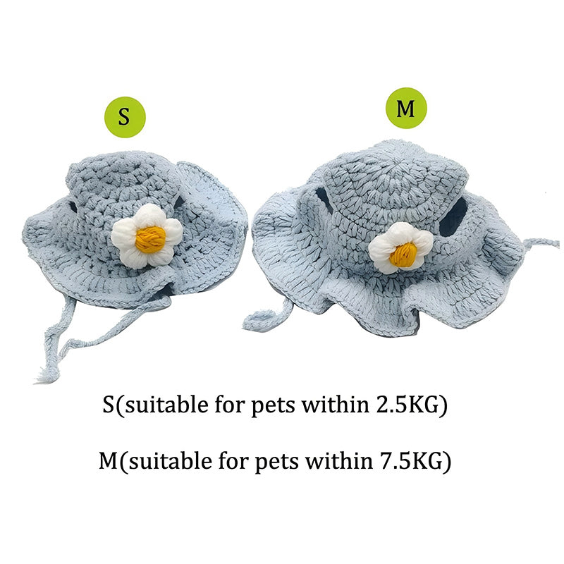 Handmade Cotton Crochet Hat for Cats & Small Dogs