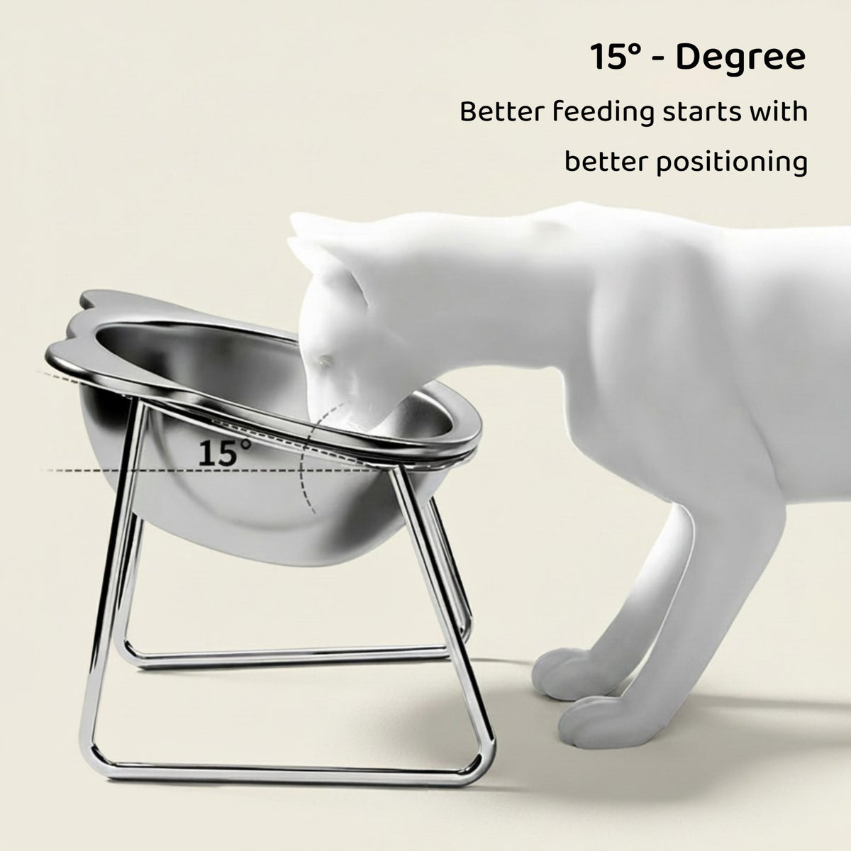 Scoopa Elevate™ | Stainless Steel Elevated Cat Bowl