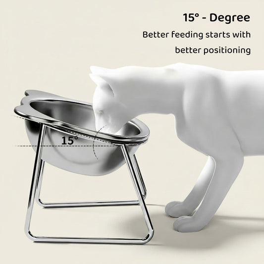 Scoopa Elevate™ | Stainless Steel Elevated Cat Bowl