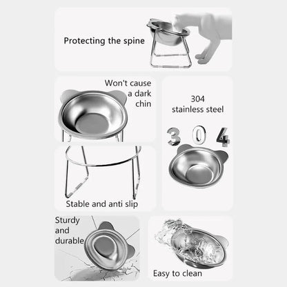 Scoopa Elevate™ | Stainless Steel Elevated Cat Bowl